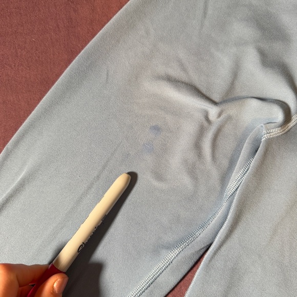 Athleta Girl High Rise Chit Chat Tight Leggings Blue - Girls Size XXL 16 *Flaw* - Picture 2 of 6